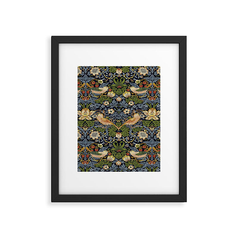 William Morris Strawberry Thief pattern Framed Art Print Gallery Image 6