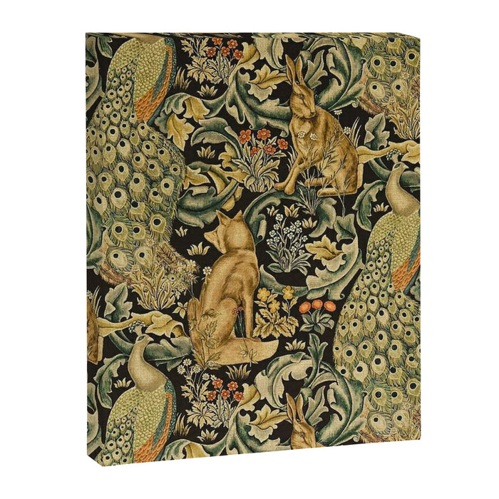 William Morris Teal Forest,peacock,birds Canvas Print Gallery Image 1