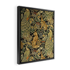 William Morris Teal Forest,peacock,birds Framed Canvas Print Gallery Image 2