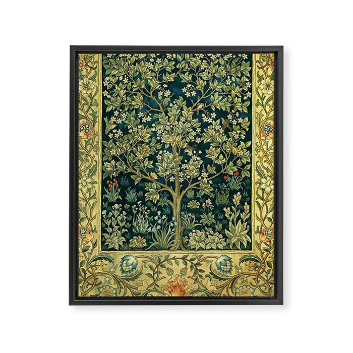 William Morris Tree Of Life Framed Canvas Print Gallery Image 1