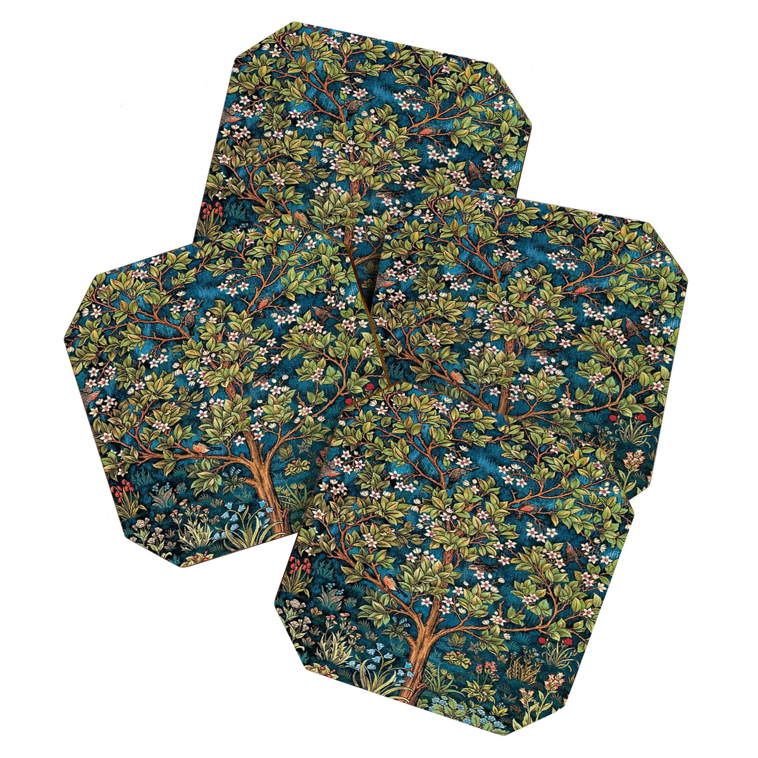 William Morris Tree Of Life, Morris floral,No, 1. Coaster Gallery Image 1