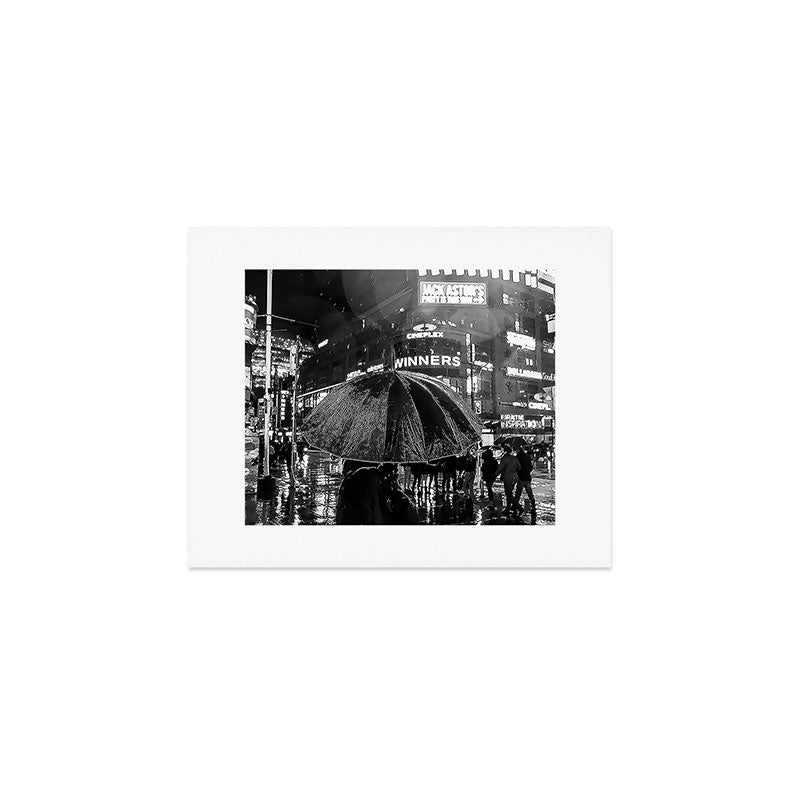 Downtown Toronto at Night - Black and White Street Photogrpahy Art Print Gallery Image 1