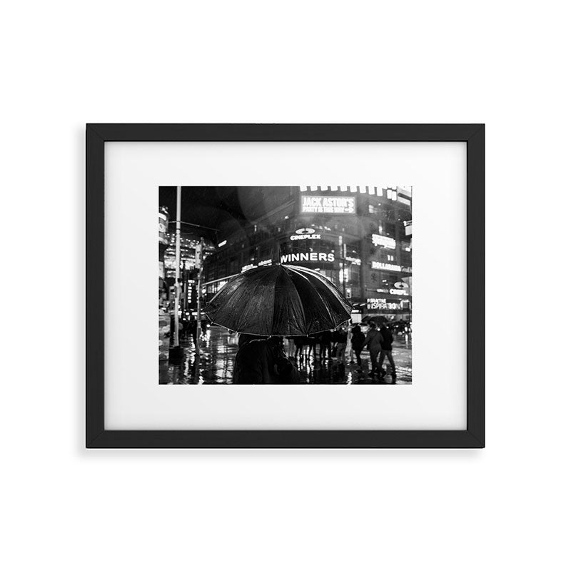 Downtown Toronto at Night - Black and White Street Photogrpahy Framed Art Print Gallery Image 5