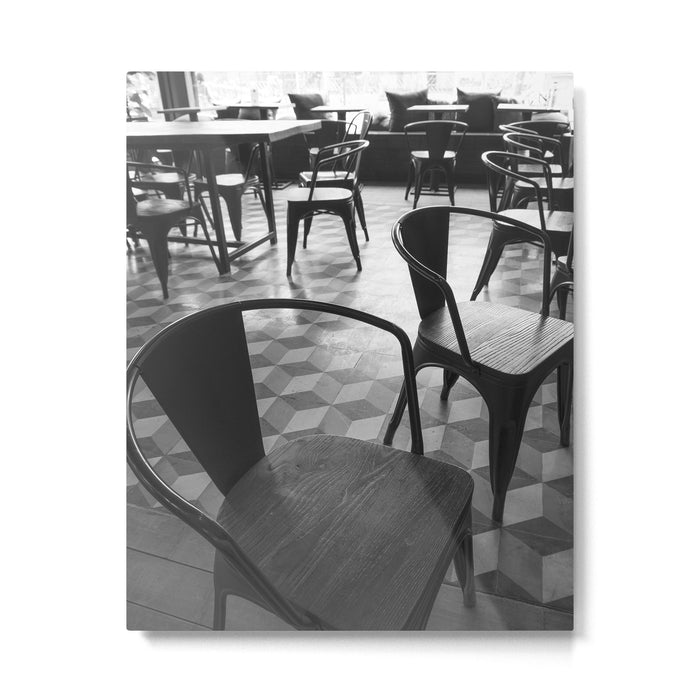 Parisian Cafe in Black and White - French Taste Photography for Paris Lovers Metal Print Gallery Image 1