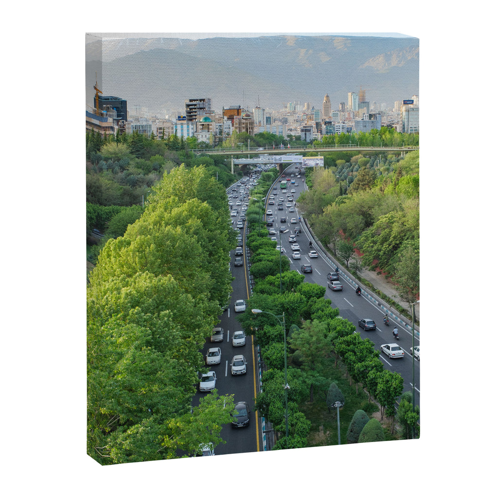 Tehran City View and Modarres Highway Canvas Print Gallery Image 6