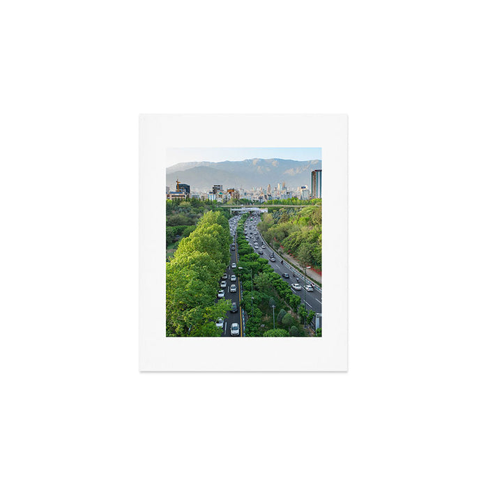 Tehran City View and Modarres Highway Art Print Gallery Image 1
