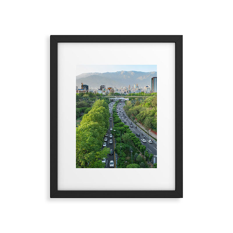 Tehran City View and Modarres Highway Framed Art Print Gallery Image 5