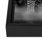 Zebra Abstract Black and White Fine Art Photography Framed Canvas Print Gallery Image 3