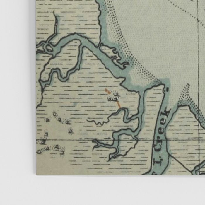 Vintage Map of Charleston SC Harbor (1904) Poster Gallery Image 3