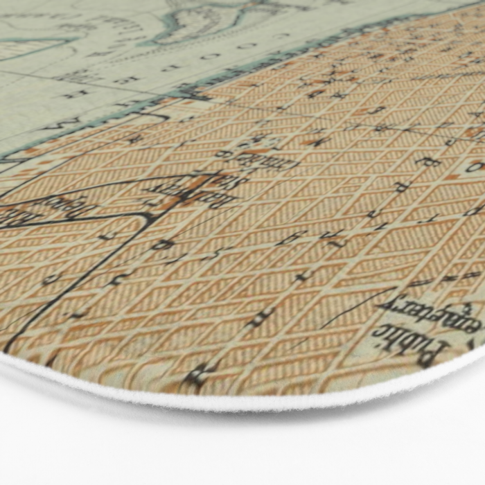 Vintage Map of Charleston SC Harbor (1904) Bath Mat Gallery Image 3