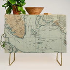 Vintage Map of Charleston SC Harbor (1904) Credenza Gallery Image 1