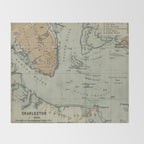 Vintage Map of Charleston SC Harbor (1904) Throw Blanket Gallery Image 2