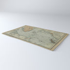 Vintage Map of Charleston SC Harbor (1904) Rug Gallery Image 3