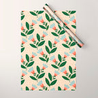 Whimsical Spring Floral  Wrapping Paper Gallery Image 1
