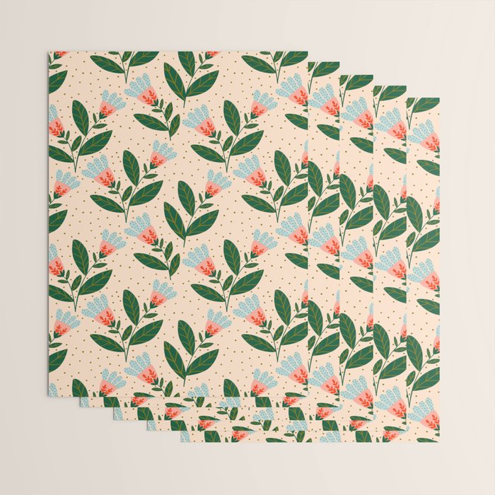 Whimsical Spring Floral  Wrapping Paper Gallery Image 3