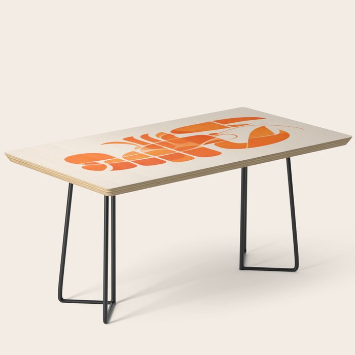 Abstract Lobster in Orange Coffee Table Gallery Image 1