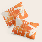 Abstract Lobster in Orange Pillow Sham Gallery Image 3