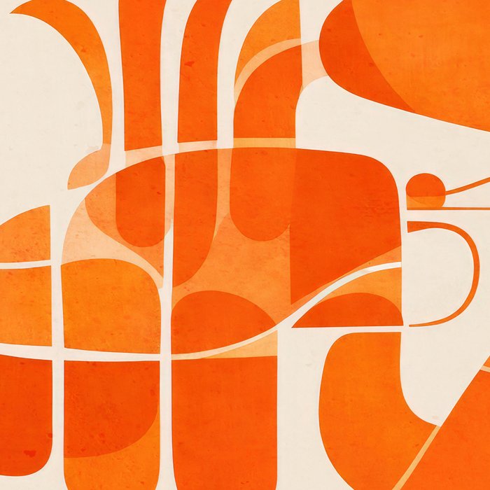 Abstract Lobster in Orange Coffee Mug Gallery Image 2