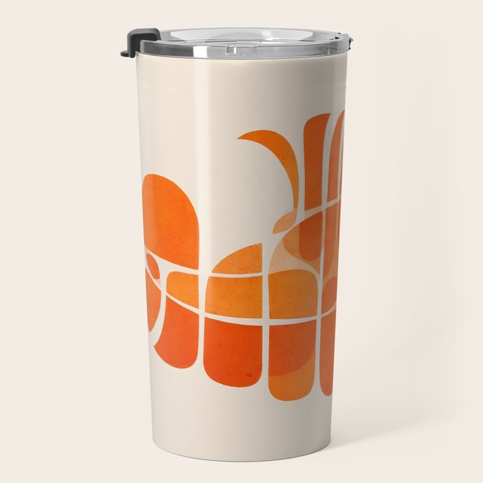 Abstract Lobster in Orange Travel Mug Gallery Image 3