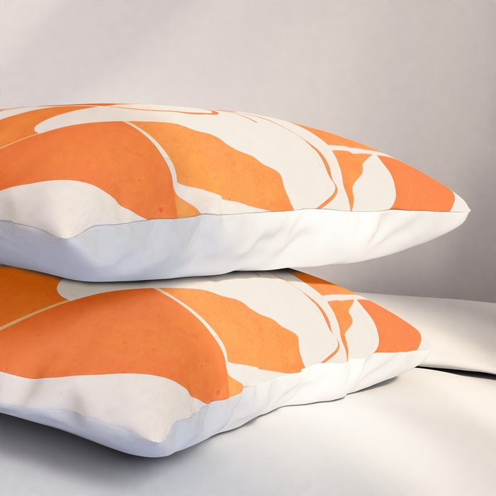 Abstract Lobster in Orange Pillow Sham Gallery Image 3