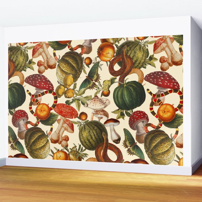Mysterious Mushroom Forest  Wall Mural Gallery Image 2