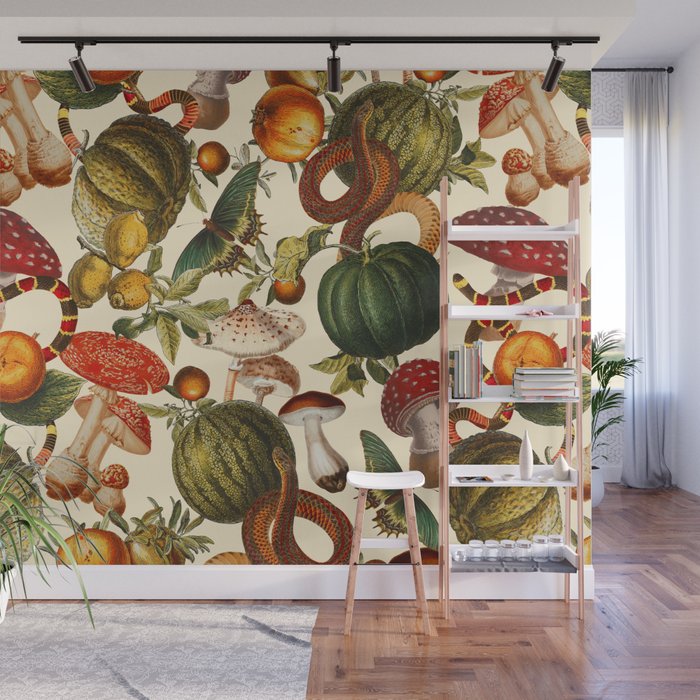 Mysterious Mushroom Forest  Wall Mural Gallery Image 1