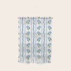 Hydrangea blue and white stripes coastal style Wall Hanging Gallery Image 1