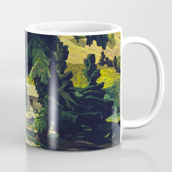 Farm Haliburton oil on hardboard 1940 Franklin Carmichael Canadian artist Art Nouveau Post-Impressio Coffee Mug Gallery Image 1