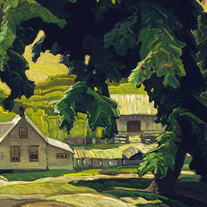 Farm Haliburton oil on hardboard 1940 Franklin Carmichael Canadian artist Art Nouveau Post-Impressio Coffee Mug Gallery Image 2