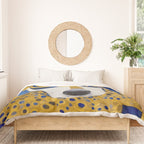 Klimt Dog with Blue and Gold Spots Duvet Cover Gallery Image 3