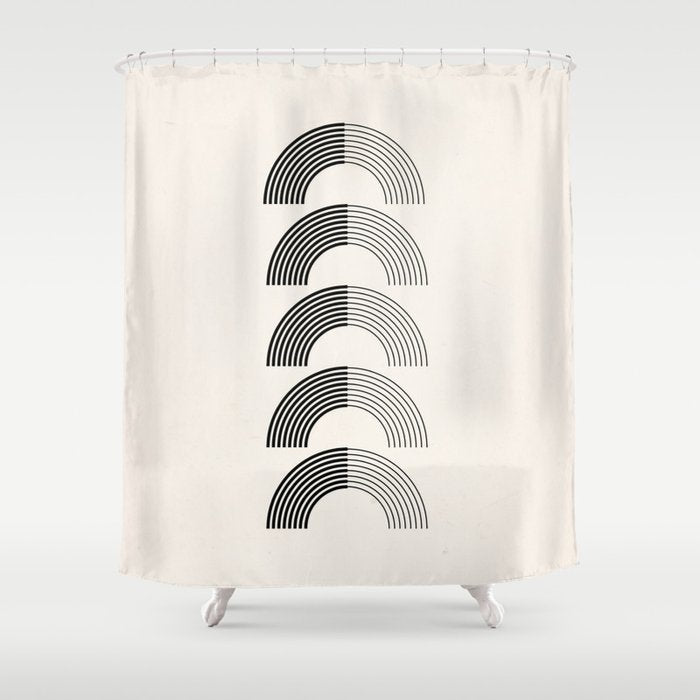 Black Rainbows Shower Curtain Gallery Image 1