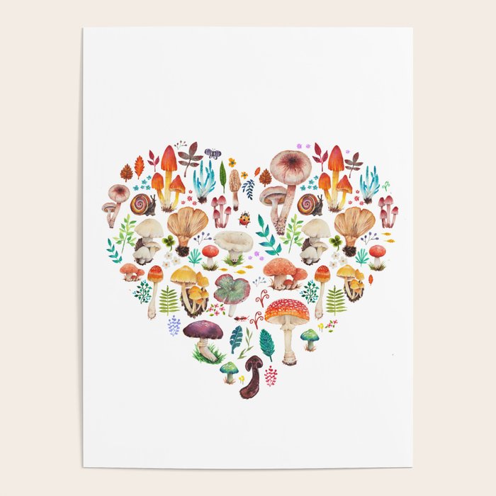 Mushroom heart Poster Gallery Image 4