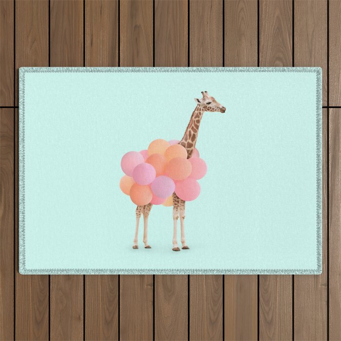 GIRAFFE PARTY Outdoor Rug Gallery Image 1