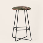 linen stripes (olive green and pink) Stool Gallery Image 1