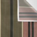 linen stripes (olive green and pink) Wall Tapestry Gallery Image 3