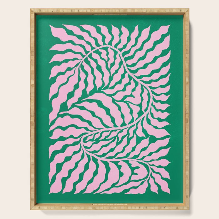 Sage & Chantilly Fern: Ferns 01 Serving Tray Gallery Image 1