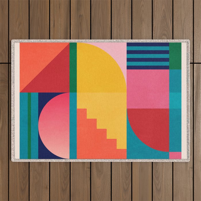 Geometric Shapes 39 Outdoor Rug Gallery Image 1