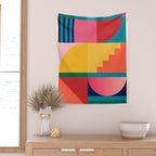 Geometric Shapes 39 Wall Tapestry Gallery Image 2