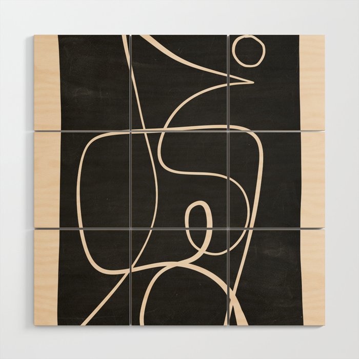 Abstract line art 49 Wood Wall Art Gallery Image 1