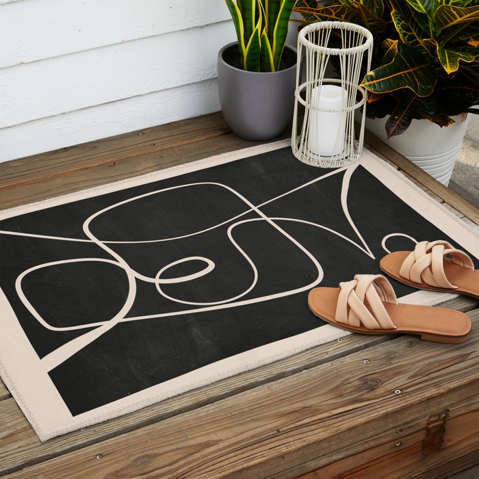 Abstract line art 49 Outdoor Rug Gallery Image 2