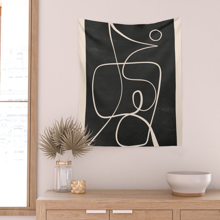 Abstract line art 49 Wall Tapestry Gallery Image 2