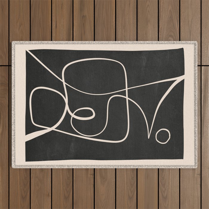 Abstract line art 49 Outdoor Rug Gallery Image 1