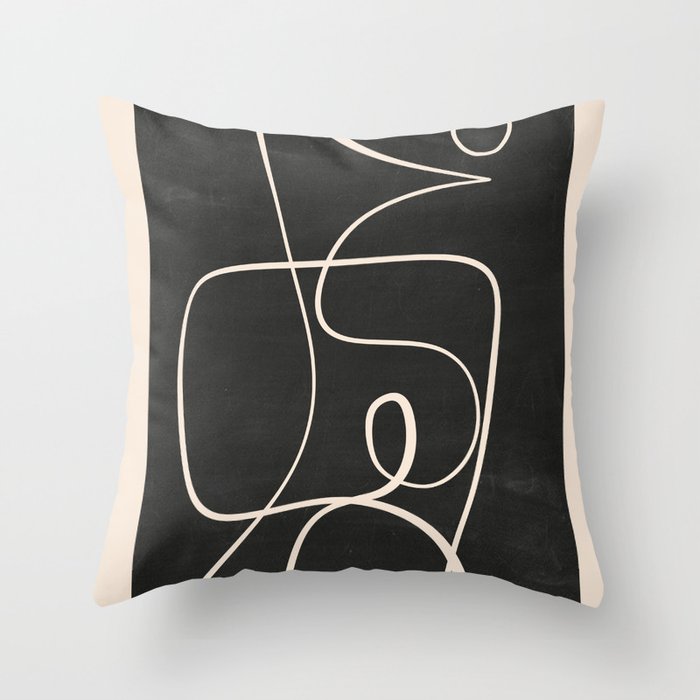 Abstract line art 49 Throw Pillow Gallery Image 1
