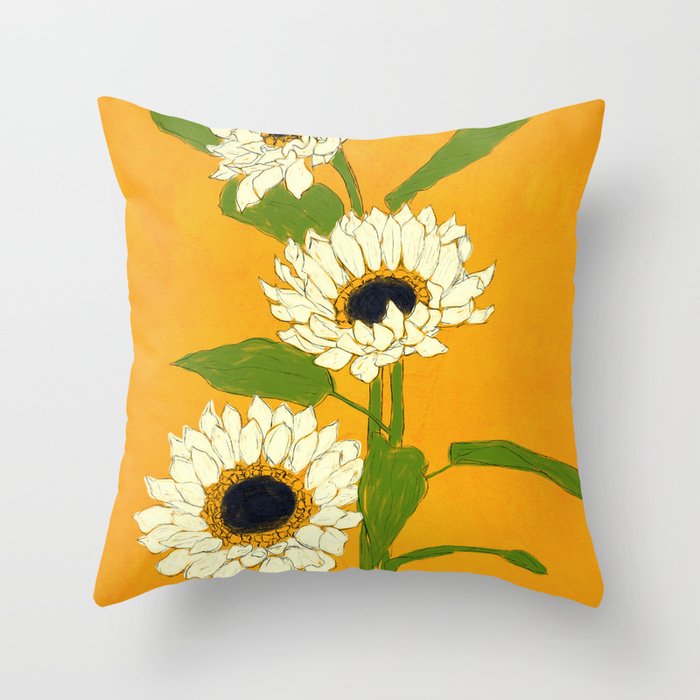 Sunflower Yellow Sami Throw Pillow Gallery Image 6