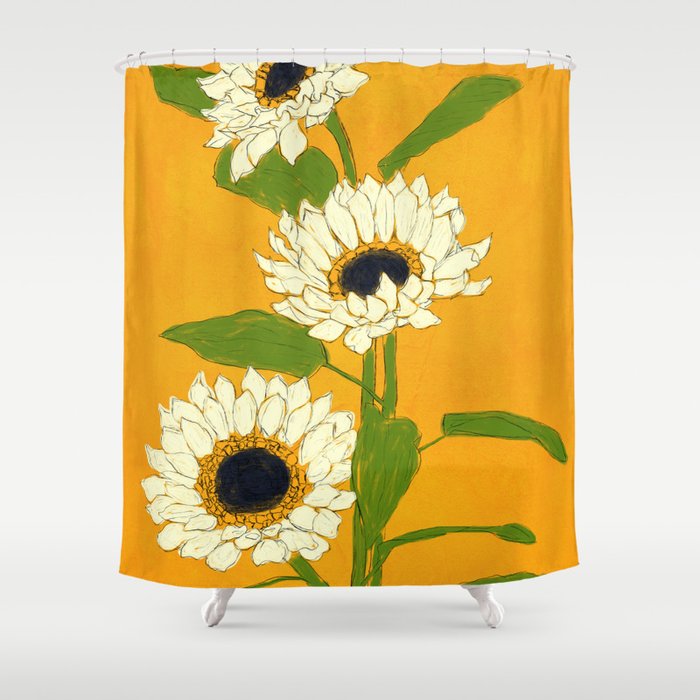 Sunflower Yellow Sami Shower Curtain Gallery Image 1