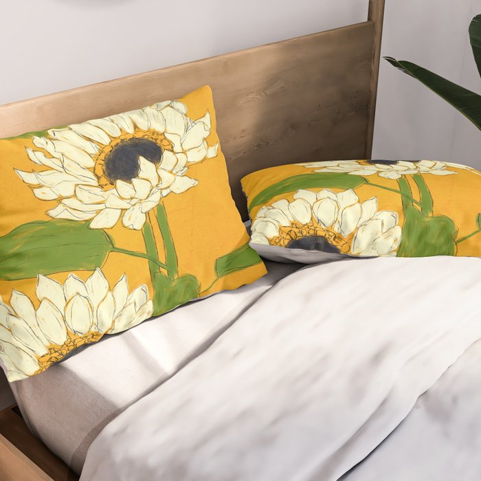 Sunflower Yellow Sami Pillow Sham Gallery Image 2