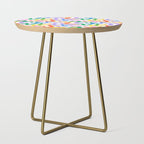 Fun colorful abstract line doodle pattern Side Table Gallery Image 1