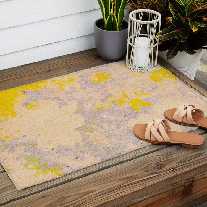 antique floral Outdoor Rug Gallery Image 2