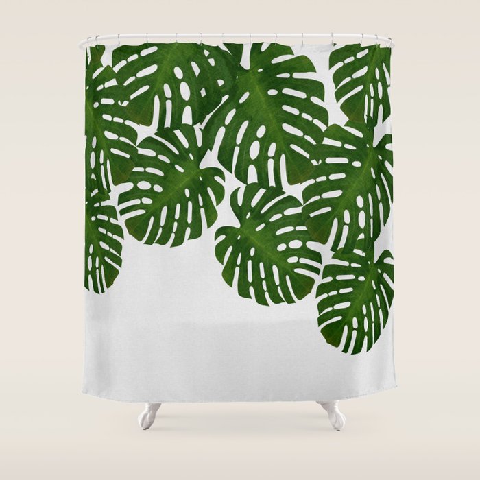 monstera shower curtain Monstera Leaf I Shower Curtain – Society6