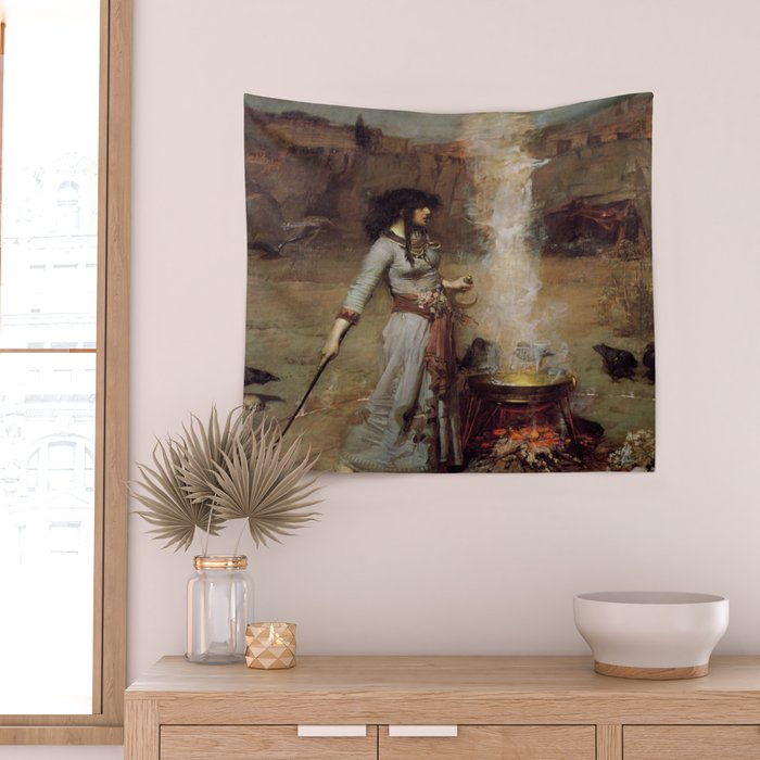 John William Waterhouse The Magic Circle Wall Tapestry Gallery Image 2